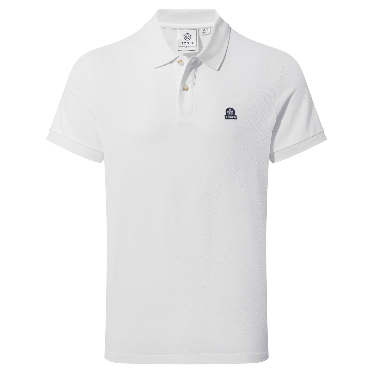 Braunton Mens 100% Cotton Pique Polo Shirt - Optic White