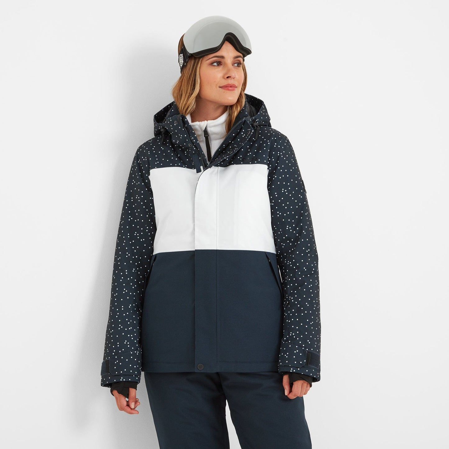 Cinder Womens Ski Jacket - Dark Indigo Confetti Print/Dark Indigo