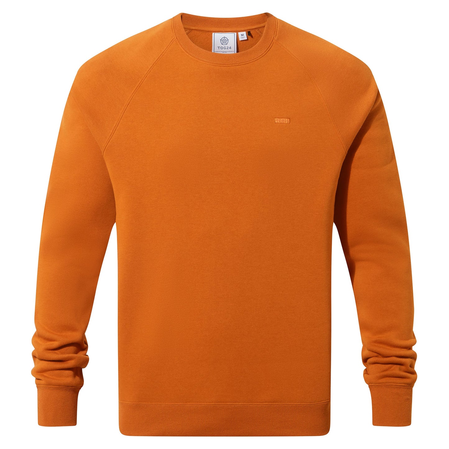 Clitheroe Mens Supersoft Raglan Sweat - Mahogany Orange
