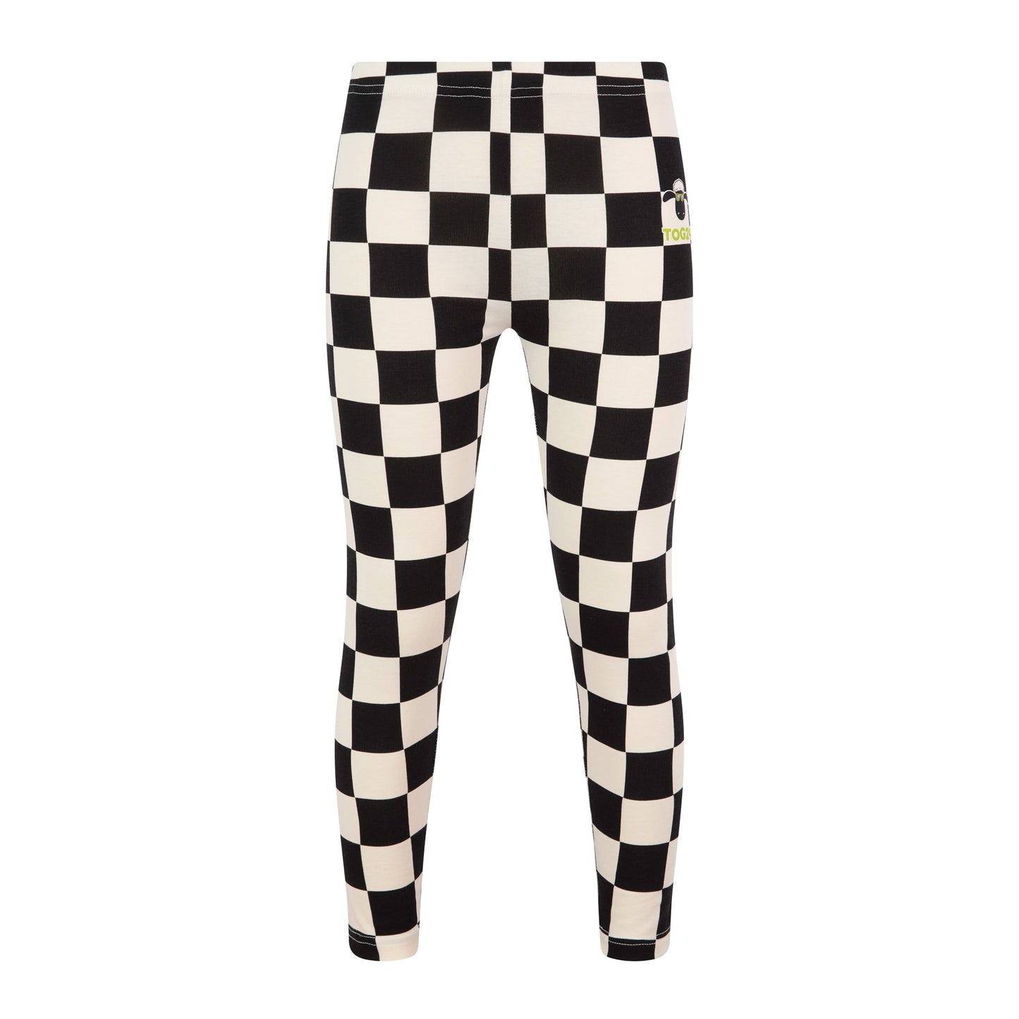 Harri Kids Shaun the Sheep Legging - Black Woolly Checkerboard