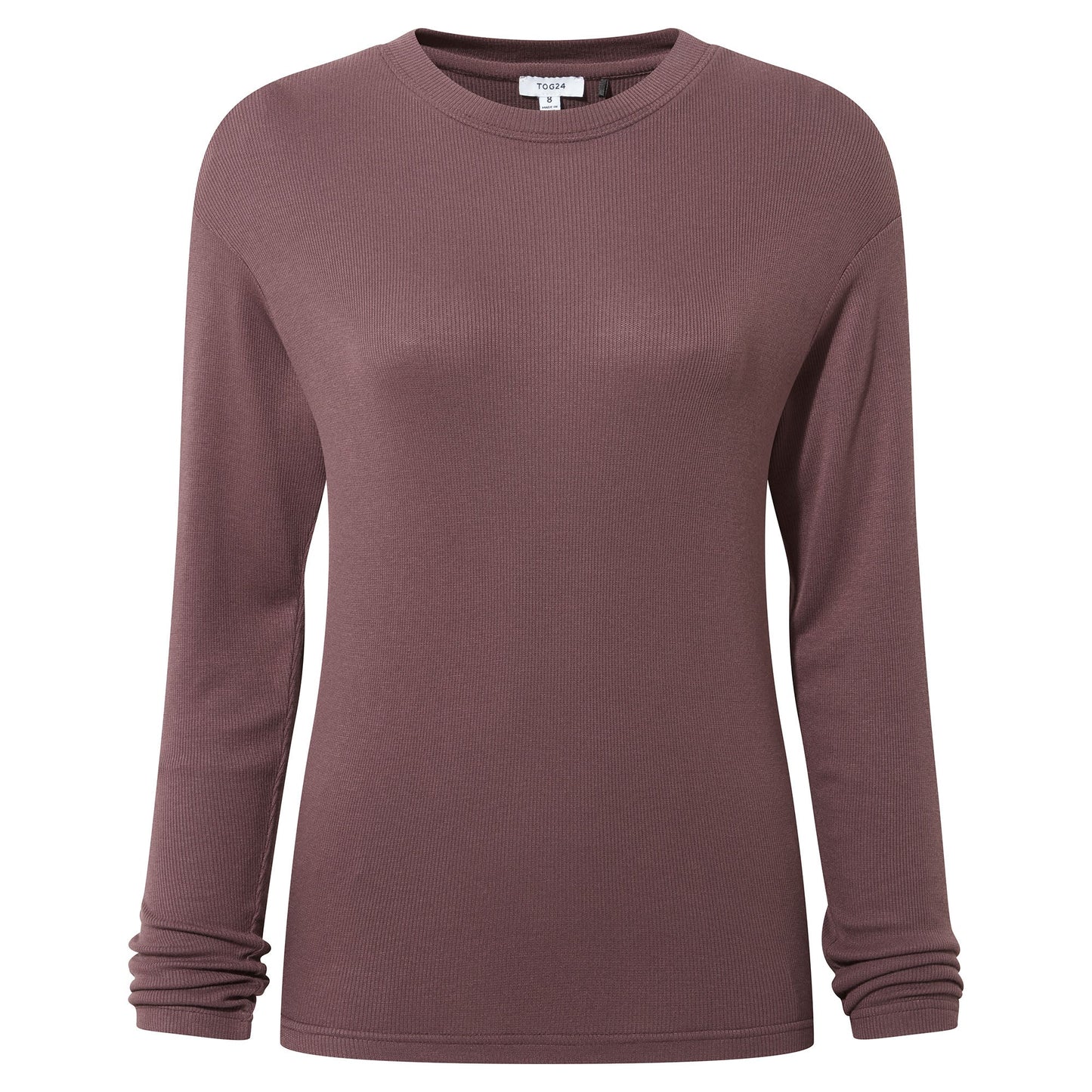 Jemma Womens Long Sleeve Supersoft T-Shirt - Dark Mauve