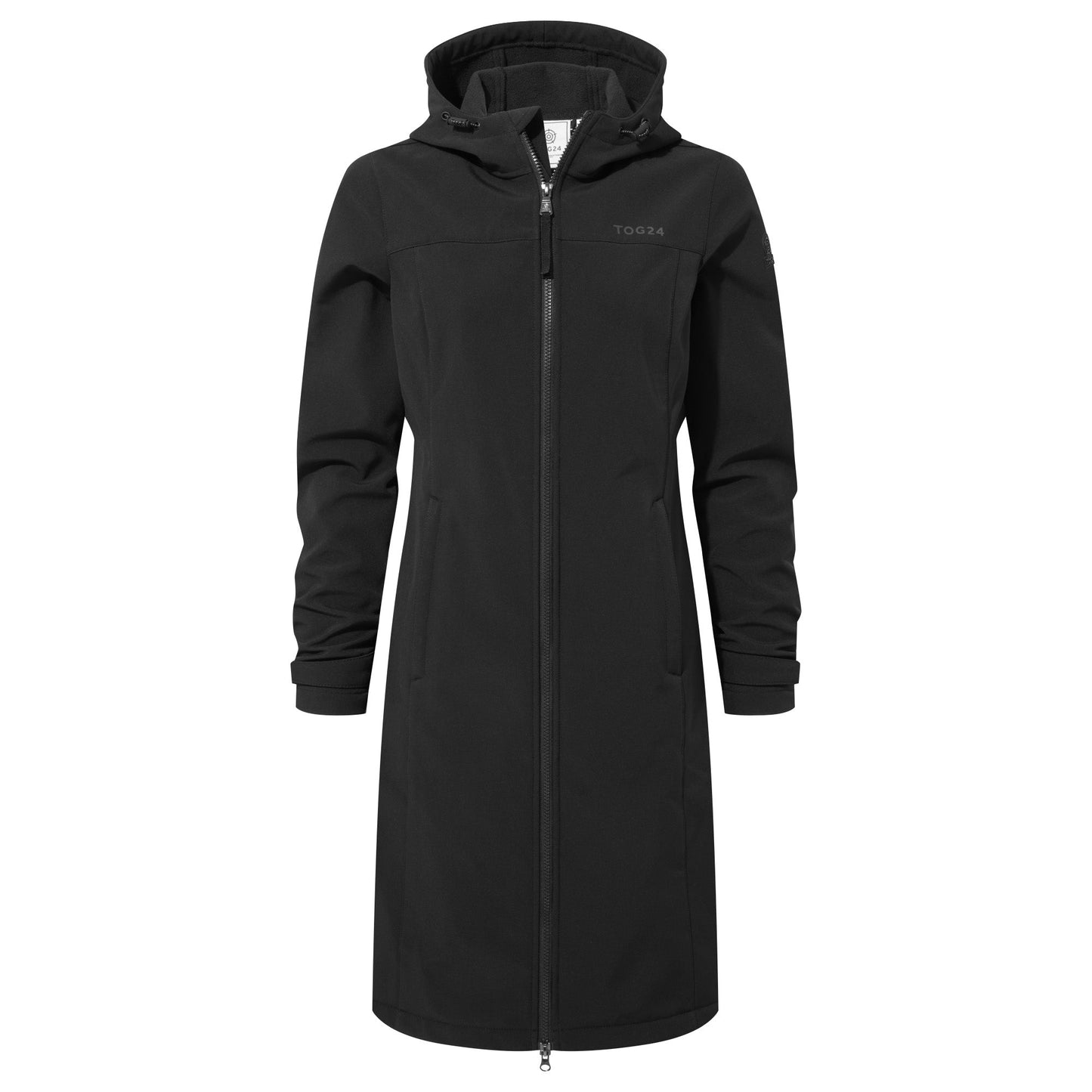 Marina Womens Long Water Resistant Softshell Jacket - Black