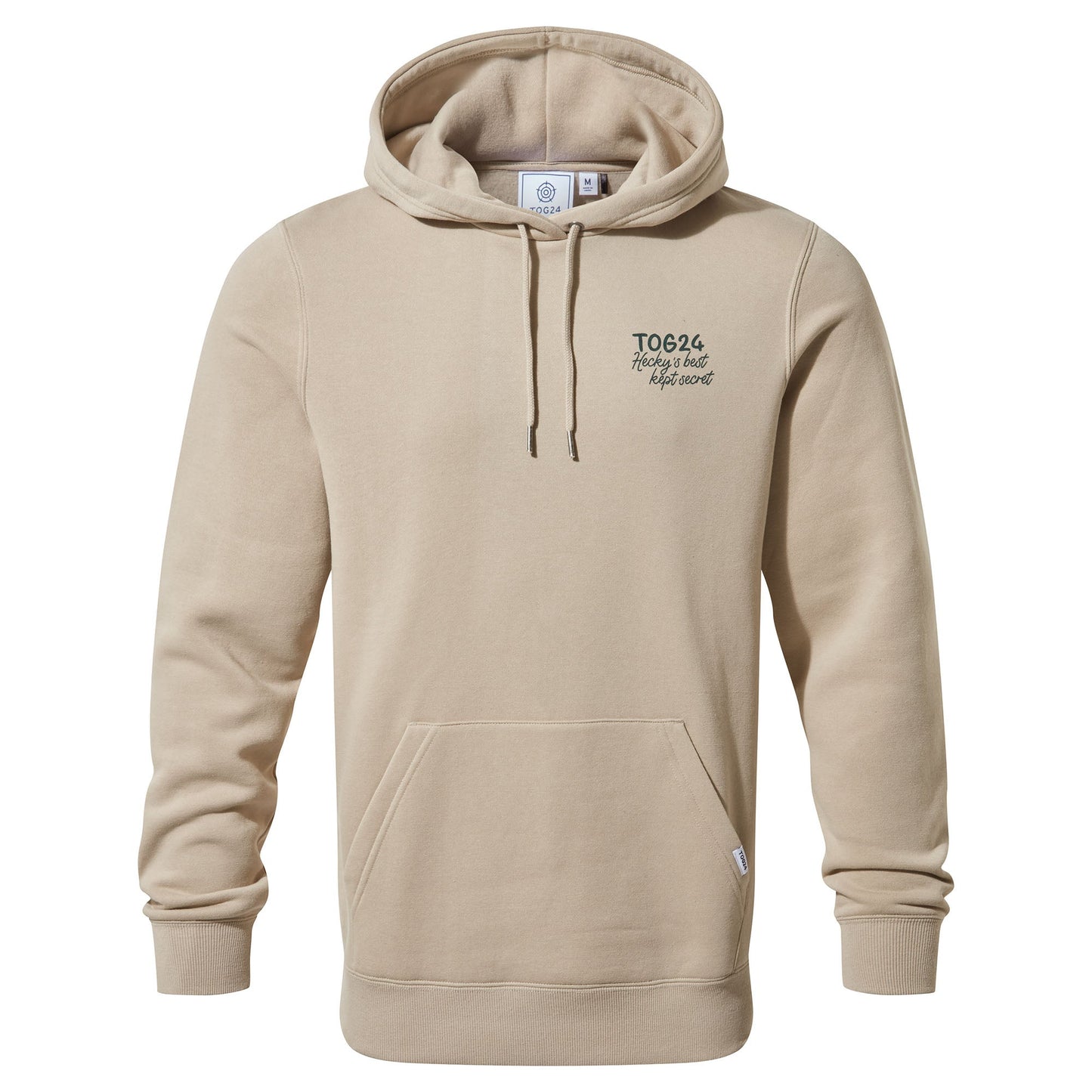 Marsden Mens Supersoft Knit Look Fleece Hoody - Hazelnut
