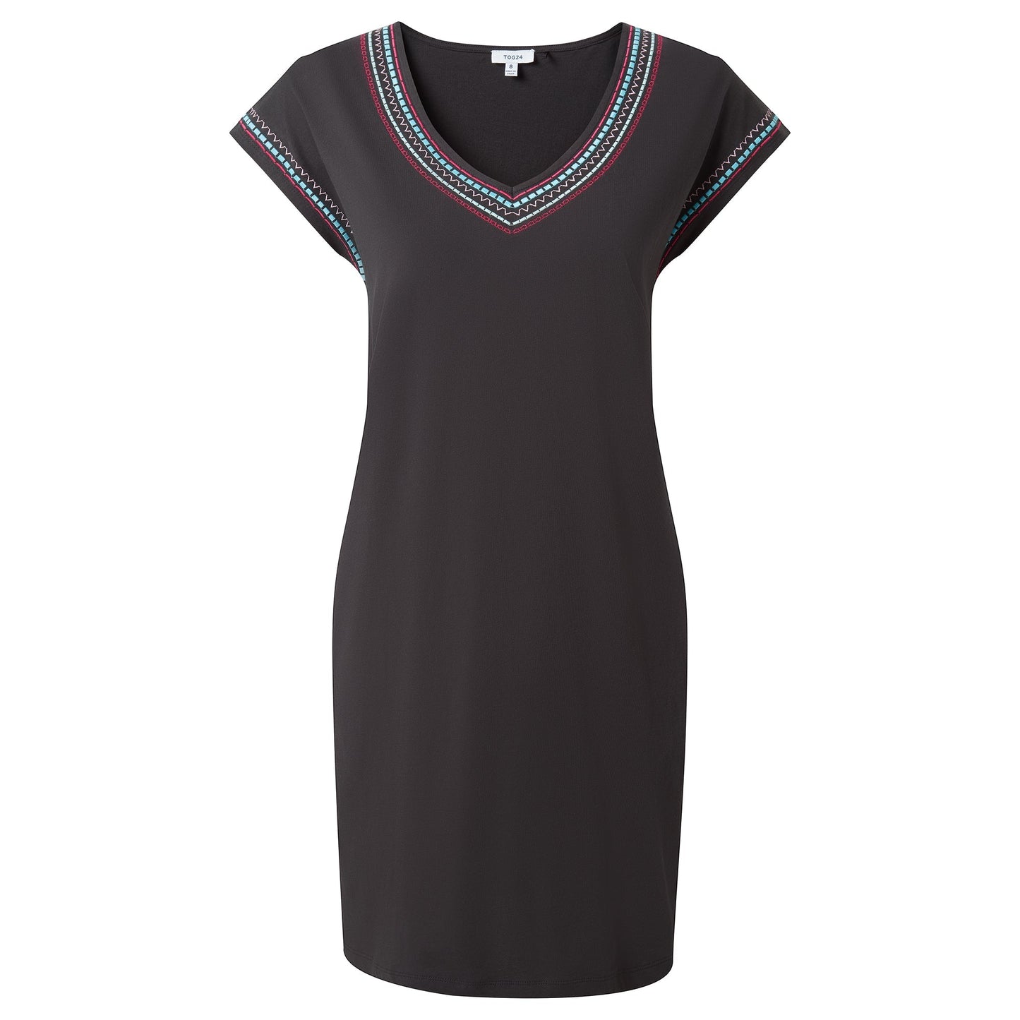 Nicolette Womens Jersey Dress - Washed Black
