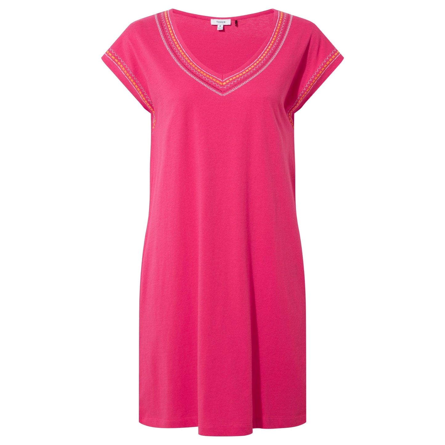 Nicolette Womens Jersey Dress - Magenta Pink