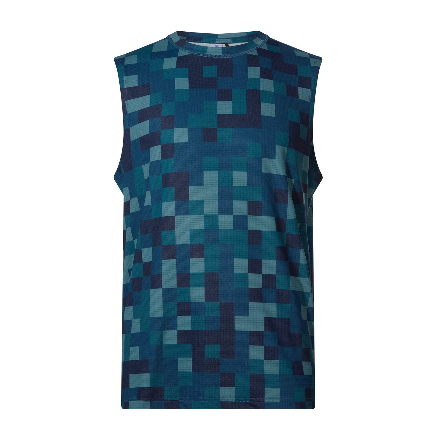 Pablo Mens Performance Vest - Inky Blue Pixel Print