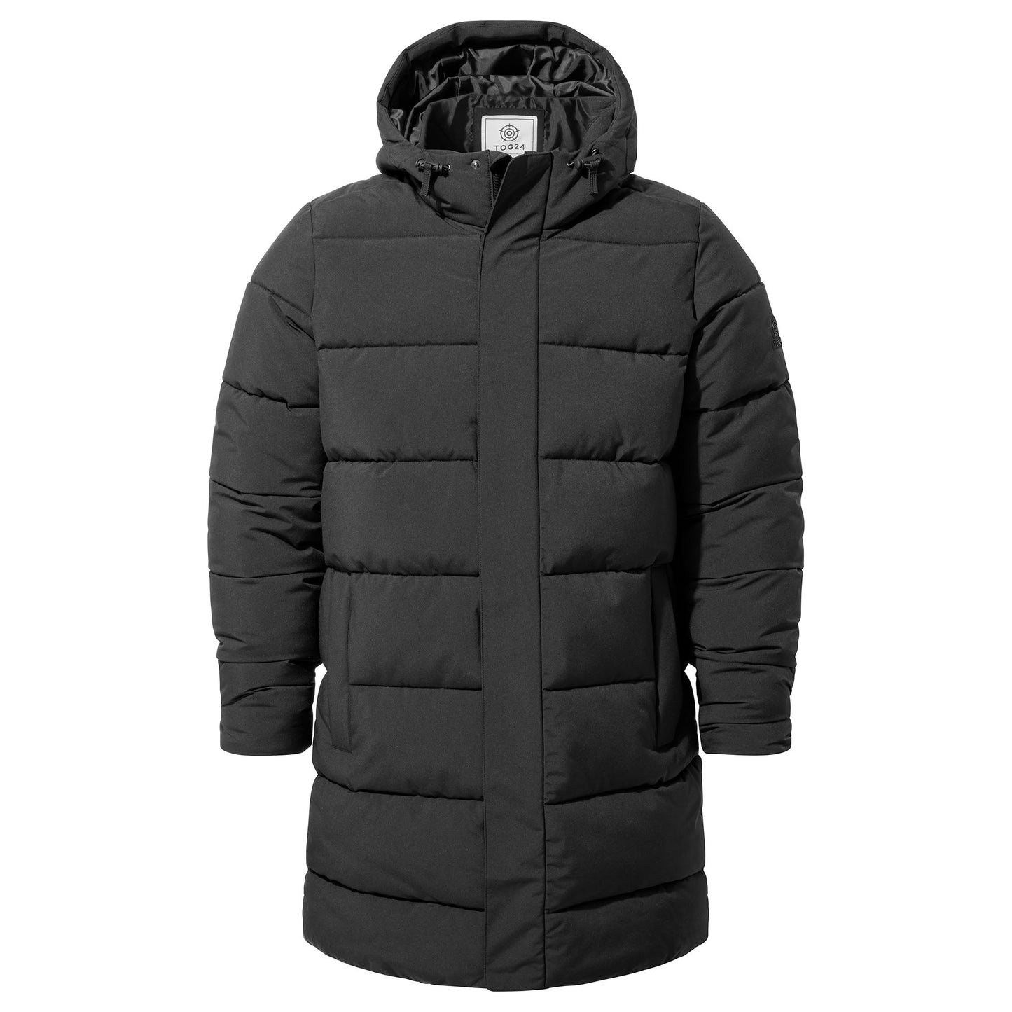 Preece Mens Long Shower Resistant Insulated Jacket - Black