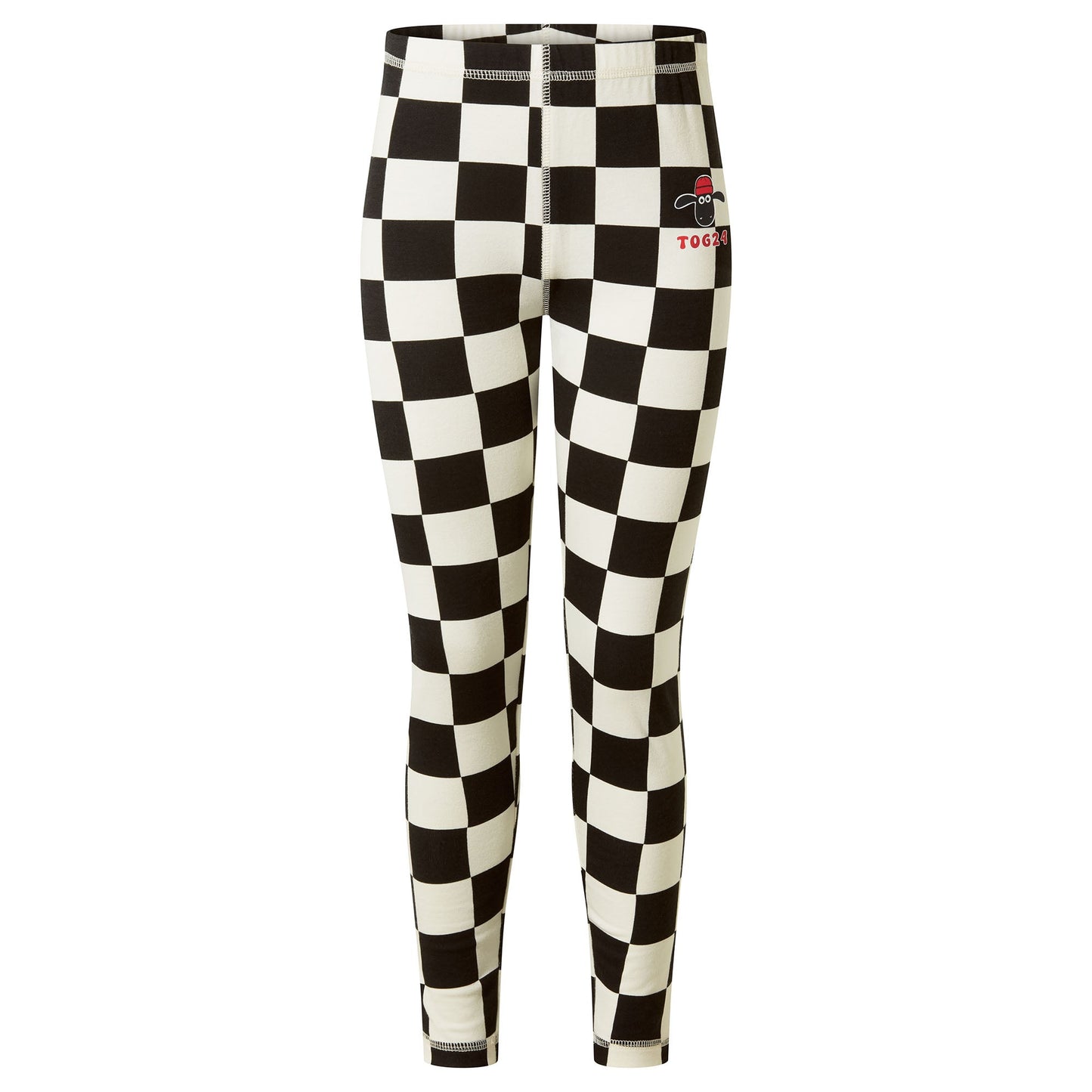 Racka Kids Shaun the Sheep Legging - Black Woolly Checkerboard