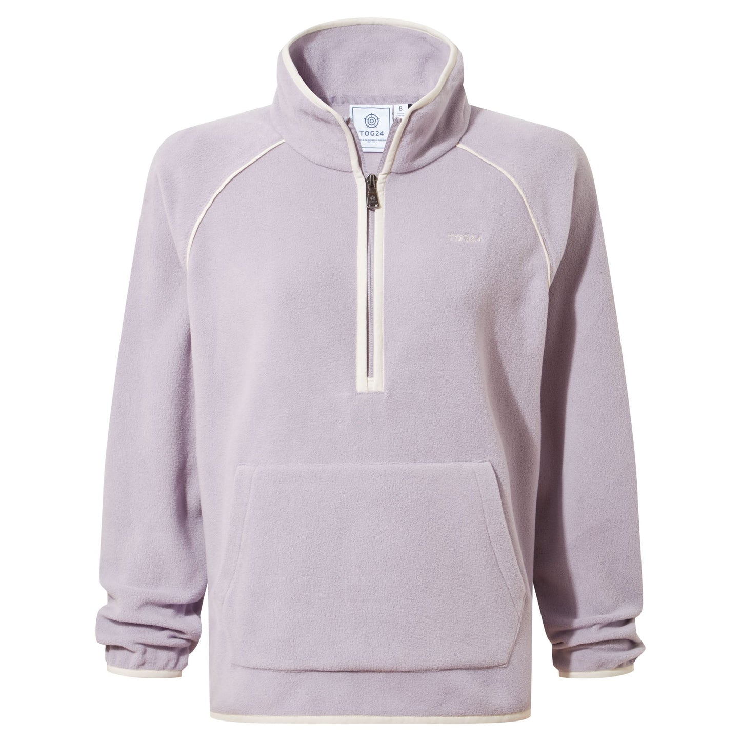 Rawson Womens Relaxed Fit Microfleece Zip Neck - Lavender Grey