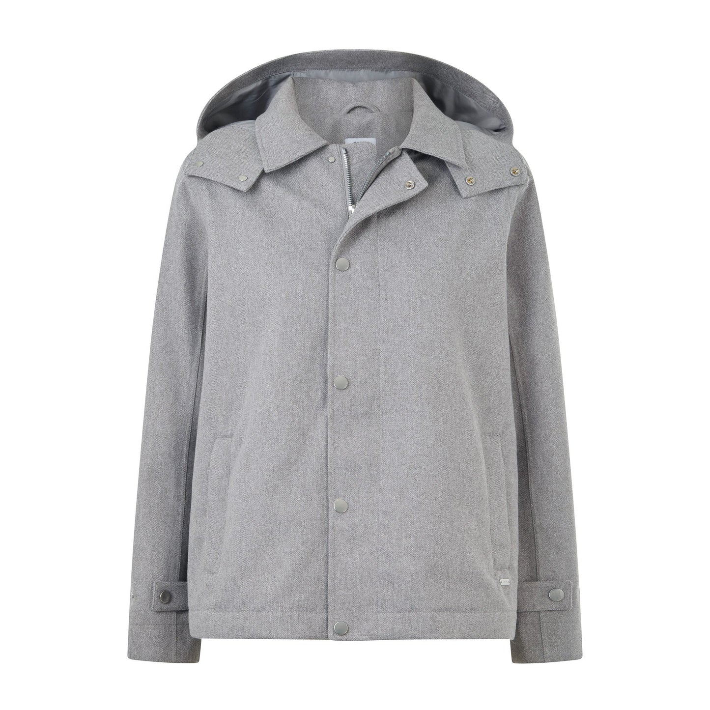 Robyn Womens Waterproof Short Tench Coat - Mid Grey Melange