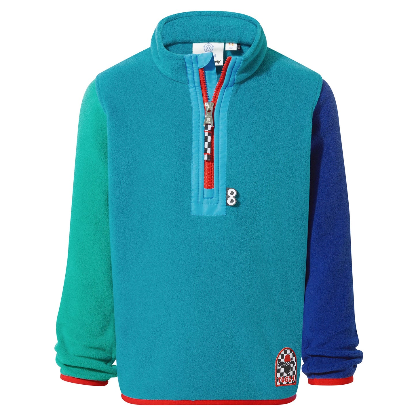 Texel Kids Shaun the Sheep Fleece Zip Neck - Ocean Blue