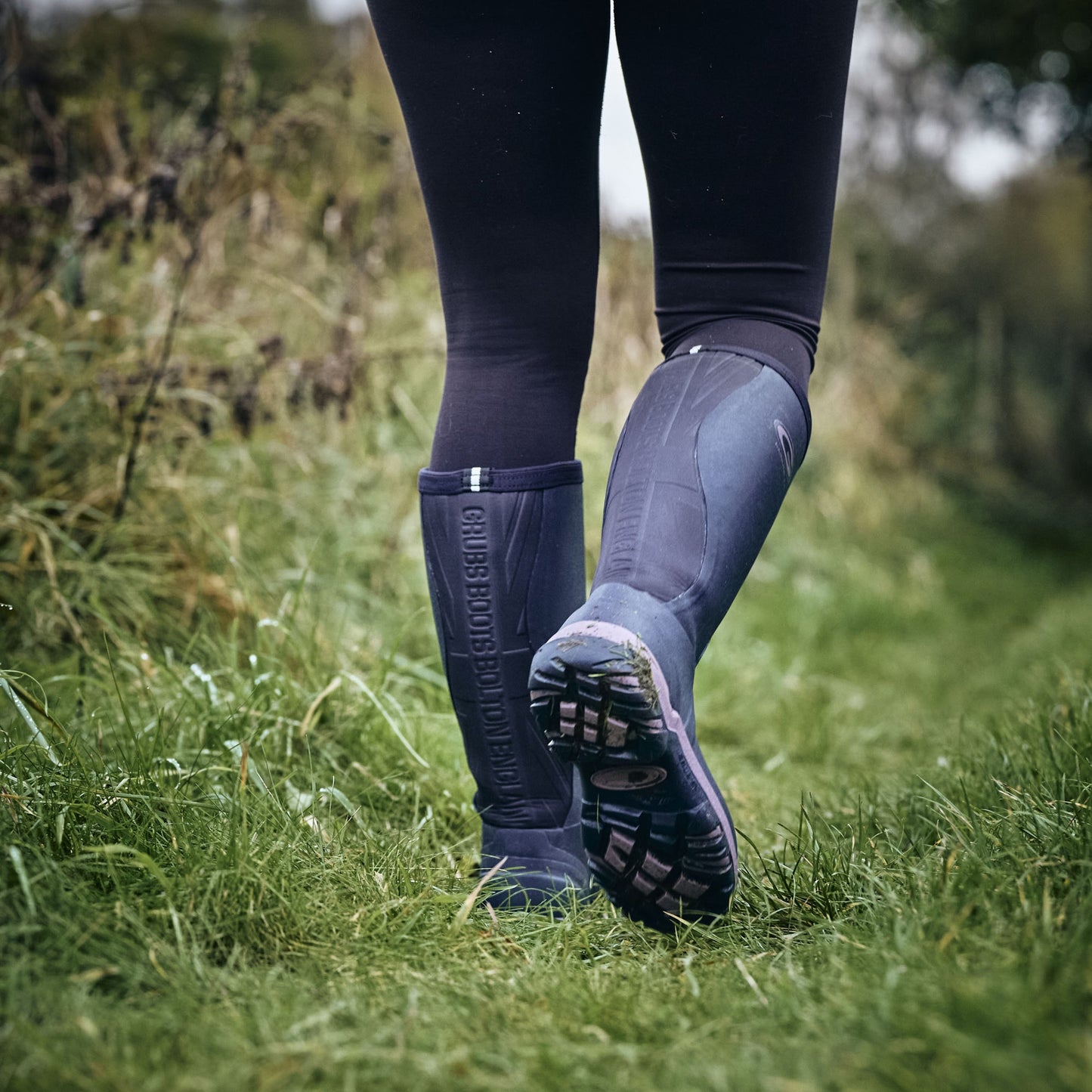 Grubs Boots Rainline Wellies Womens - Purple