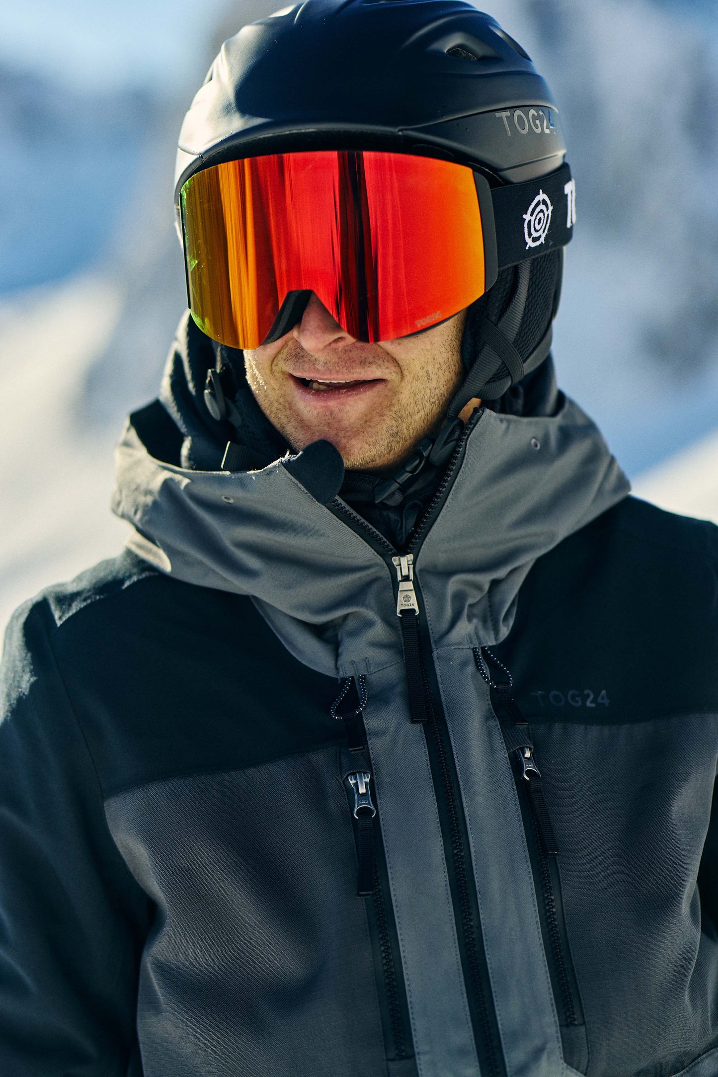 Nitehawk Mens Ski Jacket - Steel Grey/Soot Grey/Black