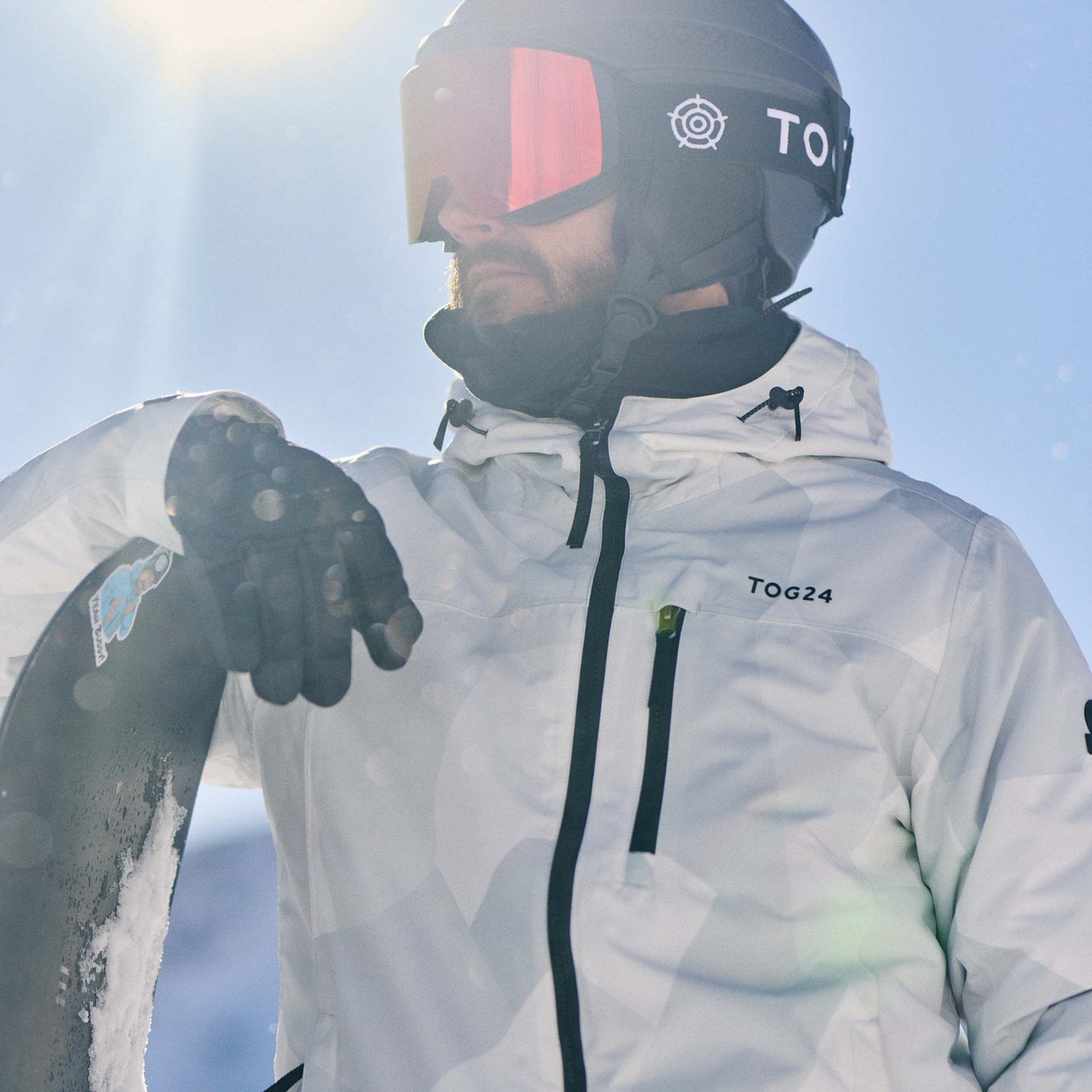 Palisade Mens Ski Jacket - Light Grey Camo