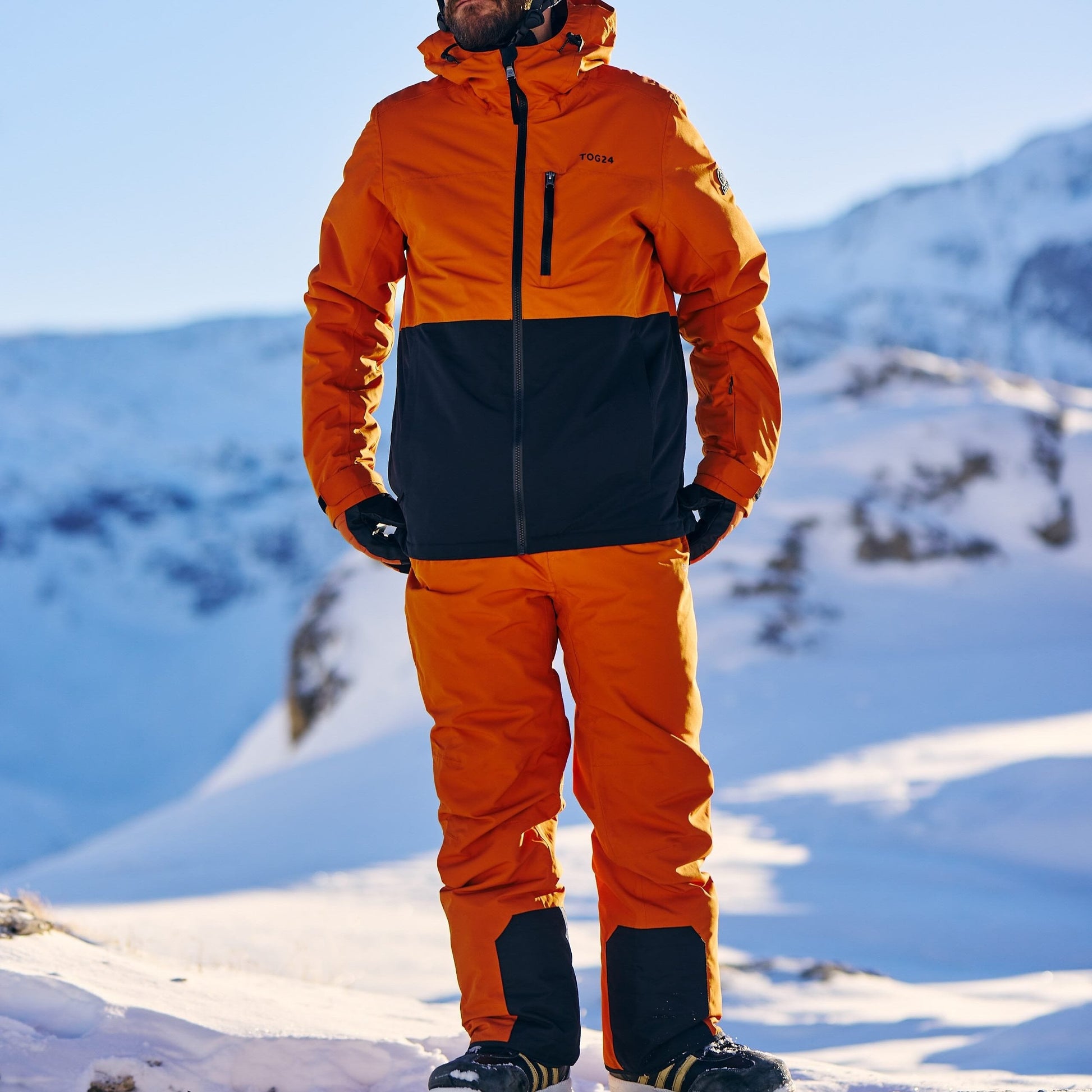Falcon Mens Salopettes - Dark Orange