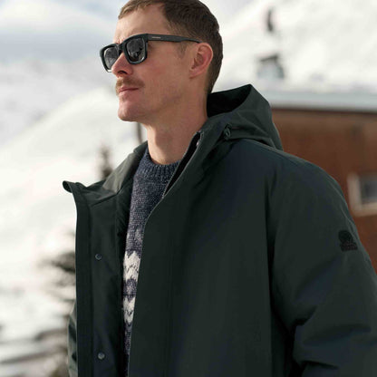 Aksel Mens Waterproof Insulated Parka - Racing Green