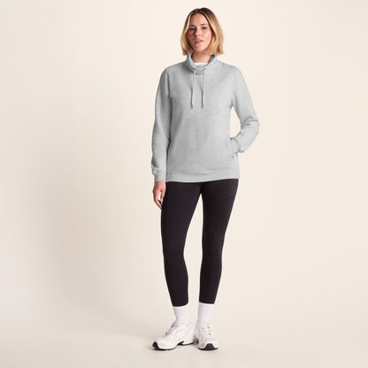 Abigail Womens Supersoft Funnel Neck Sweat - Oatmeal Marl