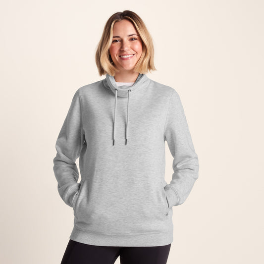 Abigail Womens Supersoft Funnel Neck Sweat - Oatmeal Marl