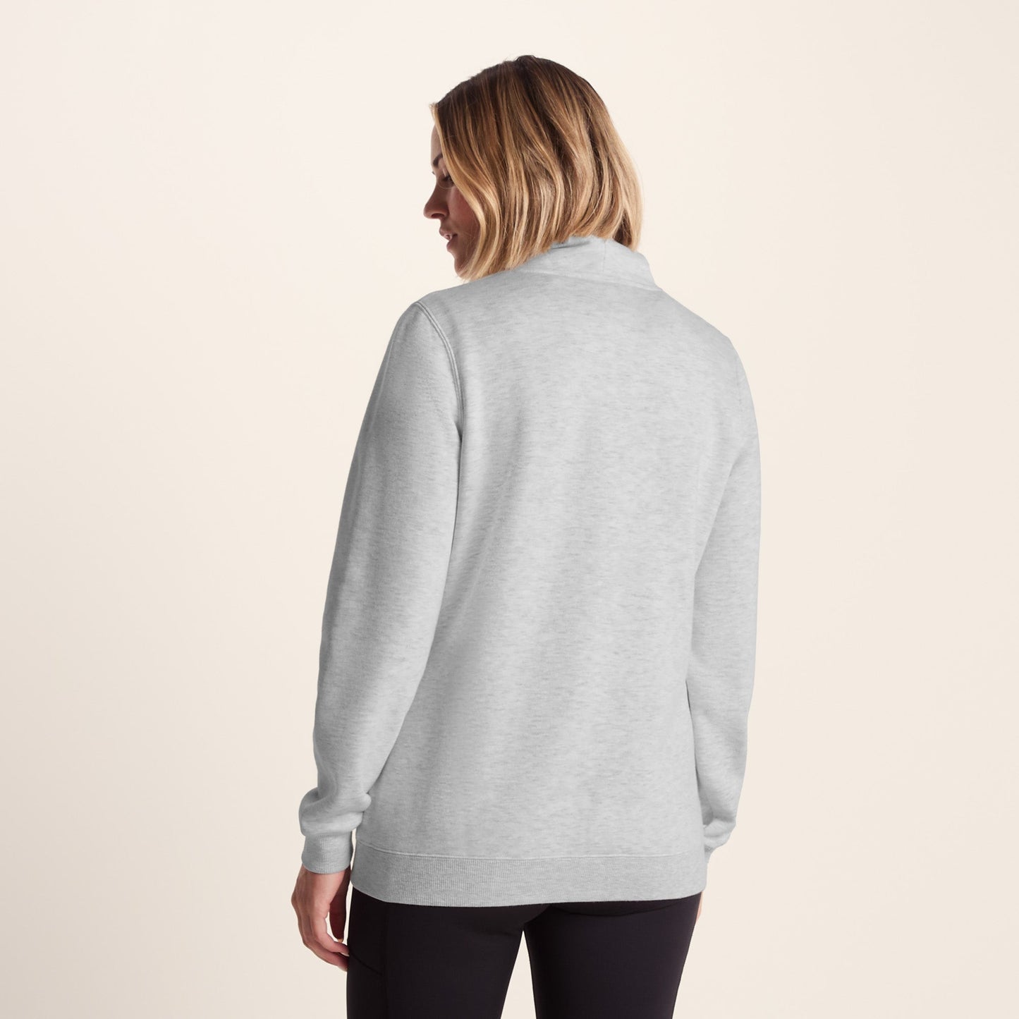 Abigail Womens Supersoft Funnel Neck Sweat - Oatmeal Marl