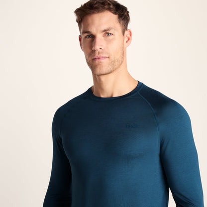 Ace Mens Long Sleeve Performance T-Shirt - Inky Blue