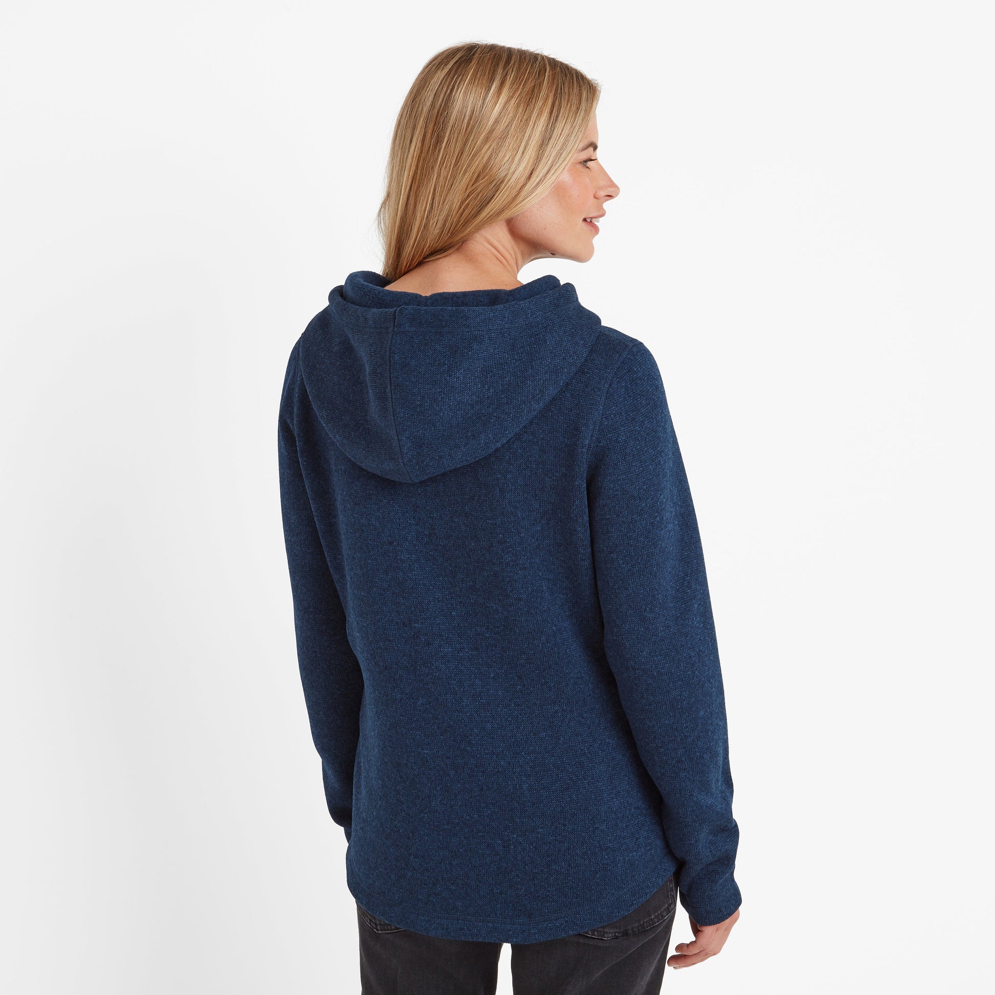 Acer Womens Oversized Supersoft Knitlook Fleece Hoody - Starry Night Marl