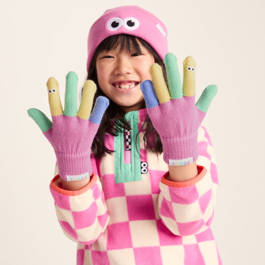 Adal Kids Shaun the Sheep Knit Gloves - Piglet Pink