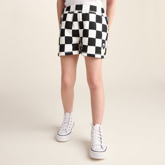 Afrino Kids Shaun the Sheep Sweatshort - Black Woolly Checkerboard