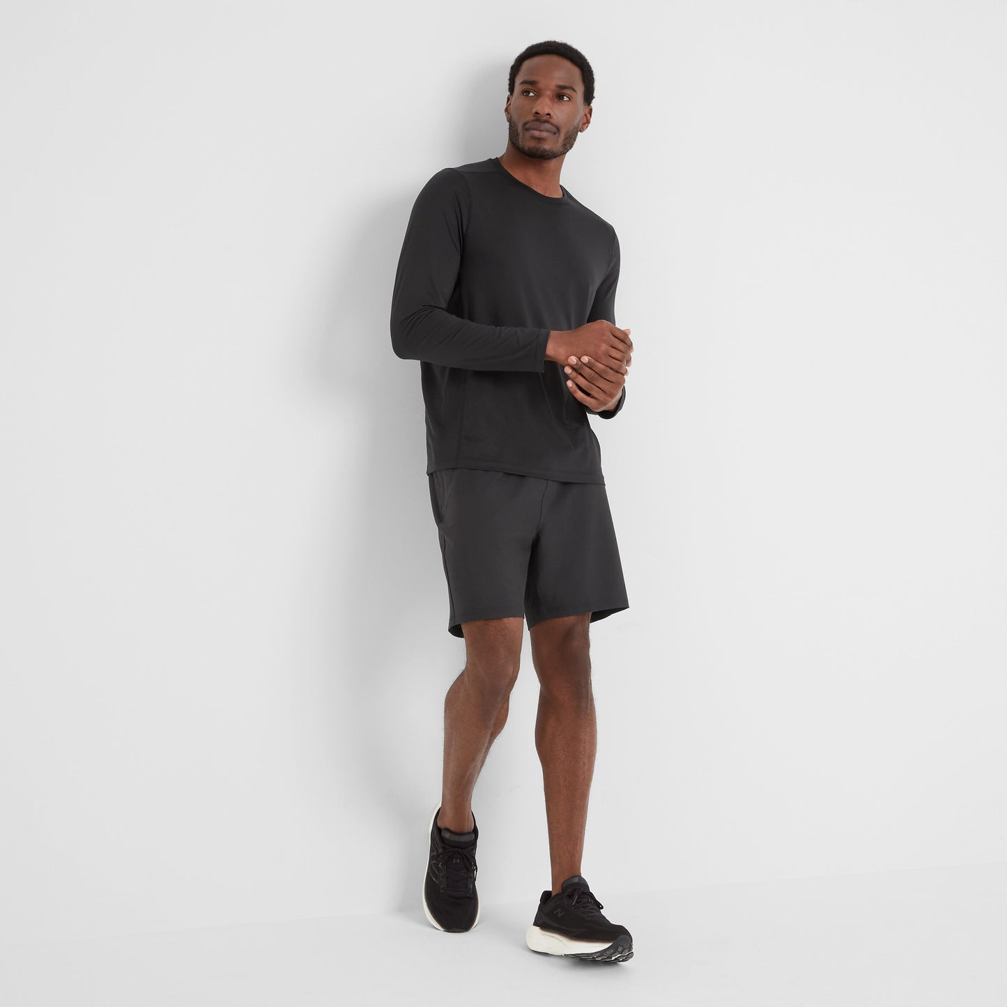 Aller Mens Long Sleeve Performance T-Shirt - Black