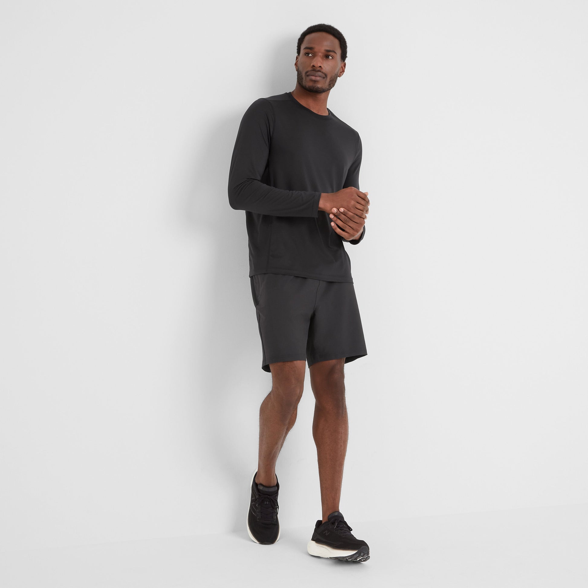Aller Mens Long Sleeve Performance T-Shirt - Black