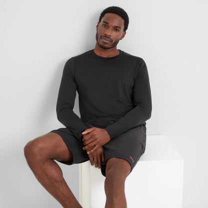 Aller Mens Long Sleeve Performance T-Shirt - Black