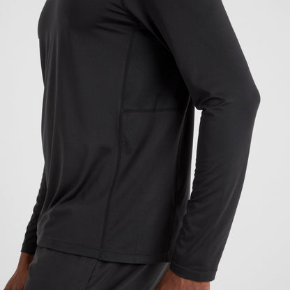 Aller Mens Long Sleeve Performance T-Shirt - Black