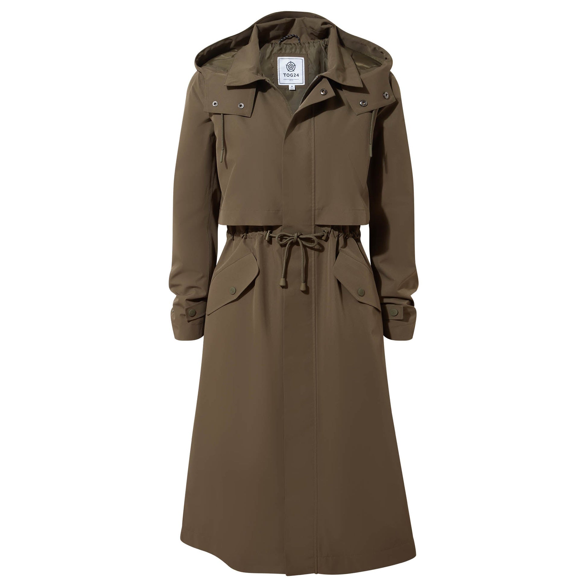 Alva Womens Waterproof Trench Coat - Khaki