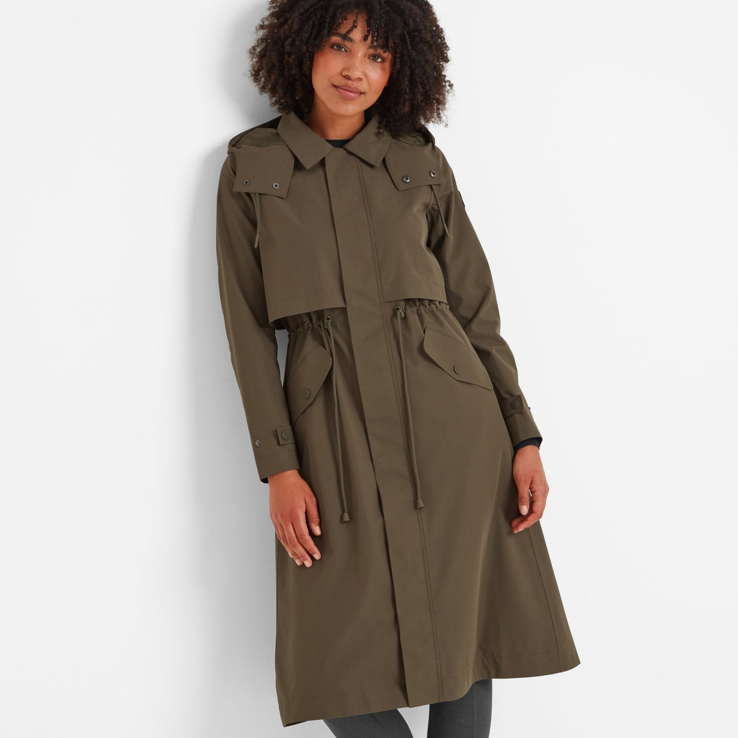 Alva Womens Waterproof Trench Coat - Khaki