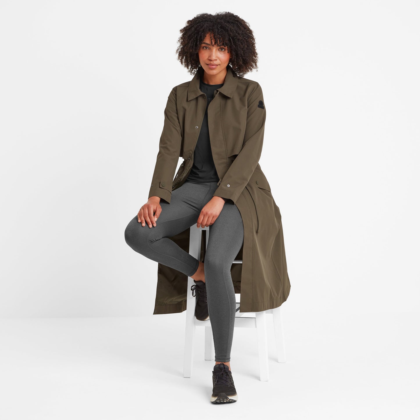 Alva Womens Waterproof Trench Coat - Khaki