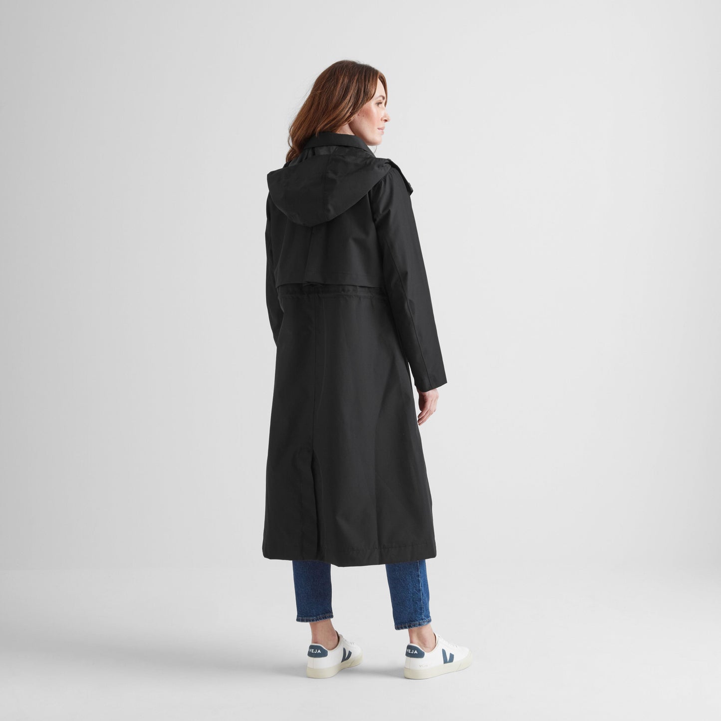 Alva Womens Waterproof Trench Coat - Black