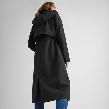 Alva Womens Waterproof Trench Coat - Black