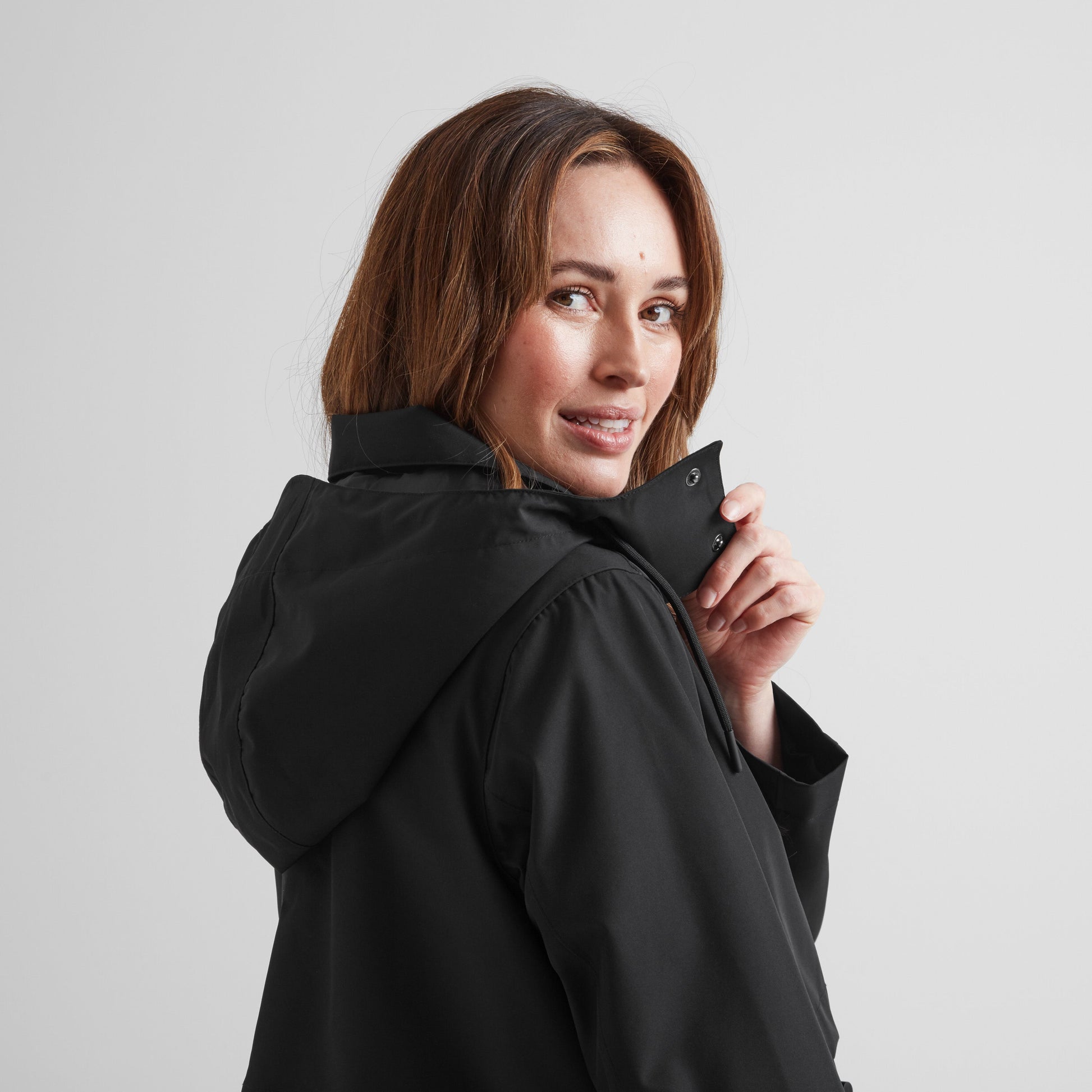 Alva Womens Waterproof Trench Coat - Black