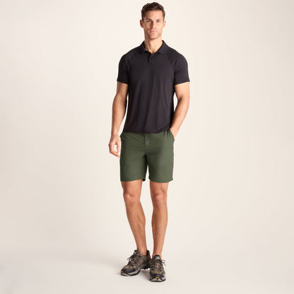 Amble Mens Lightweight Ripstop Performance Shorts - Khaki