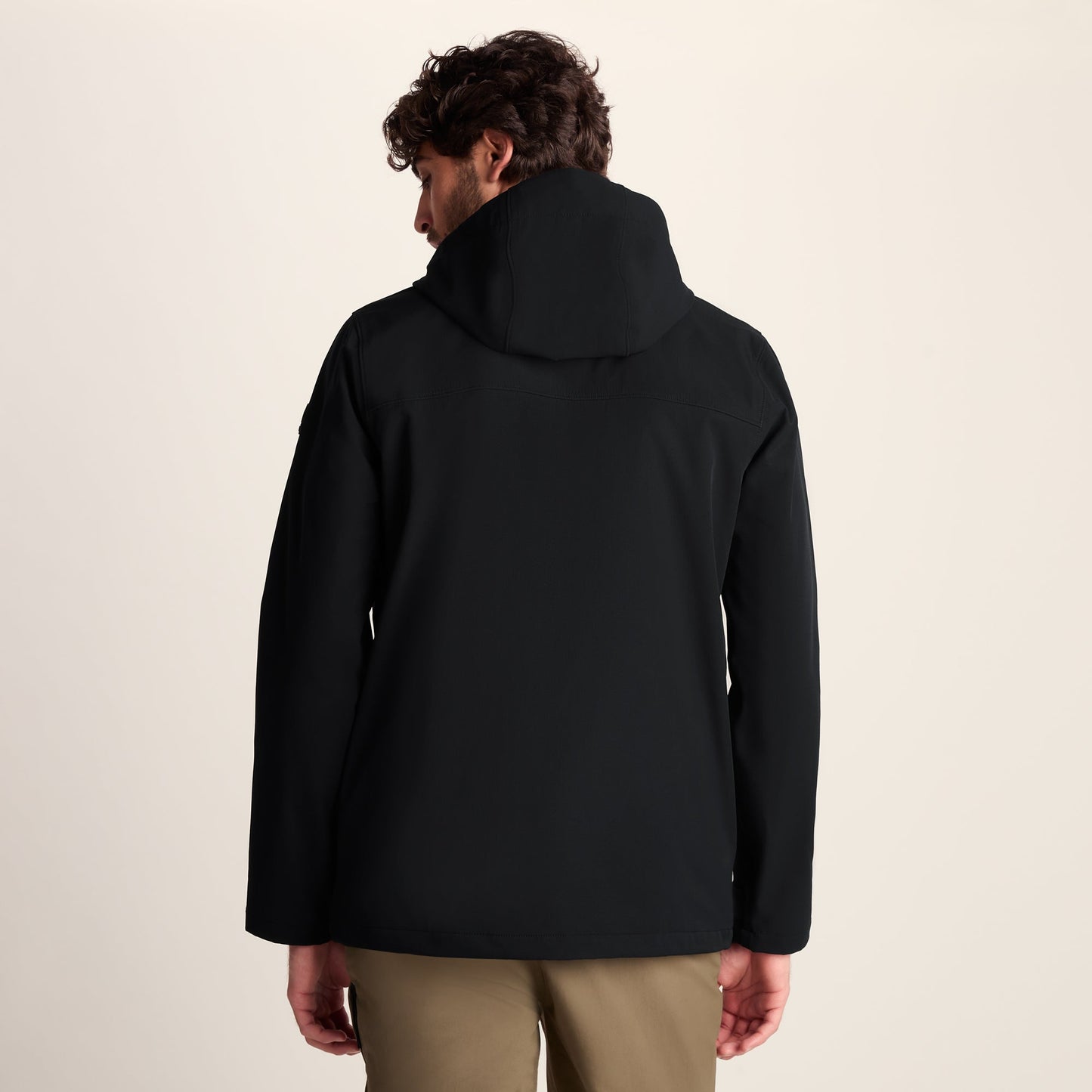 Andro Mens Hooded Waterproof Softshell Jacket - Black