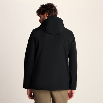 Andro Mens Hooded Waterproof Softshell Jacket - Black
