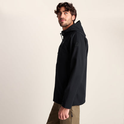 Andro Mens Hooded Waterproof Softshell Jacket - Black