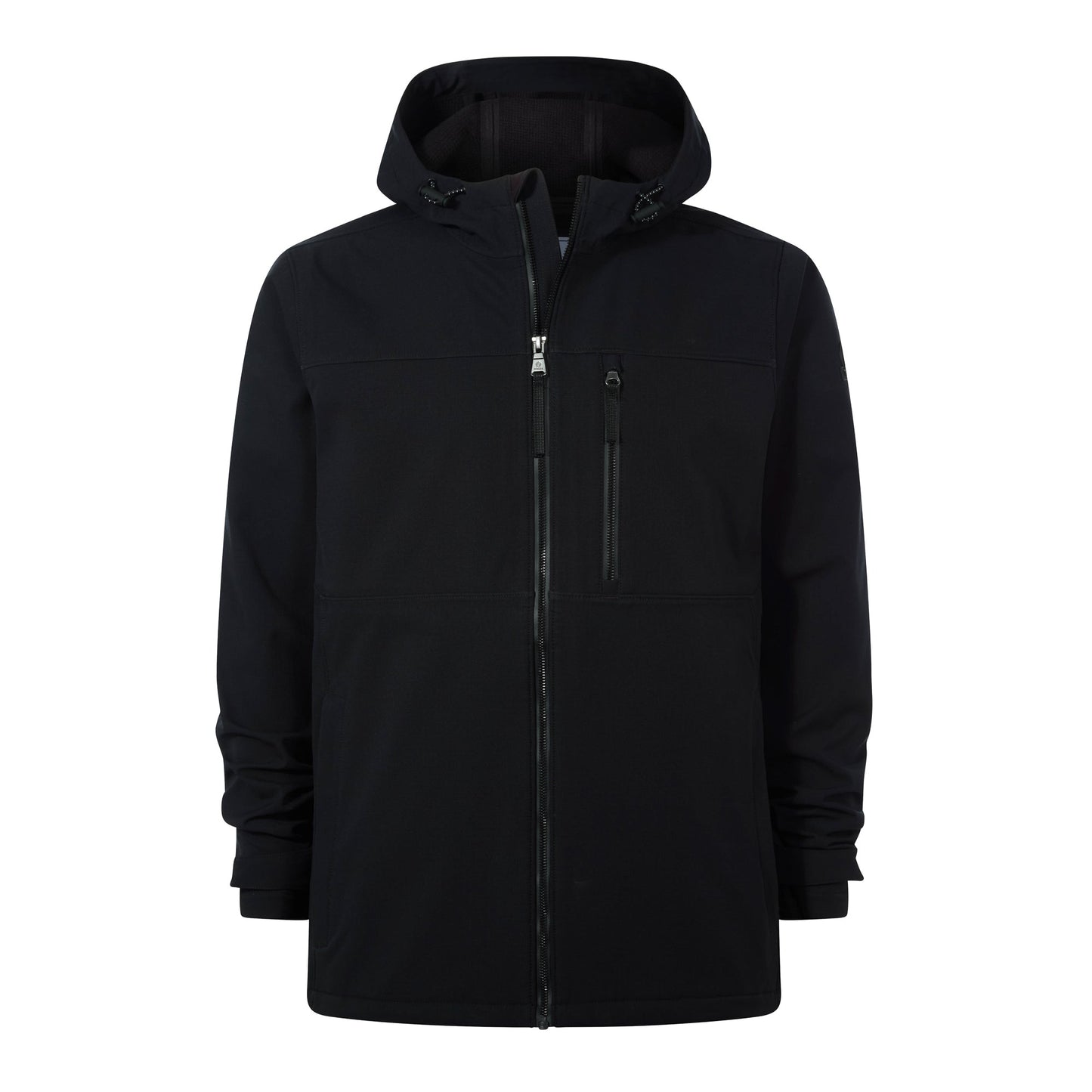 Andro Mens Hooded Waterproof Softshell Jacket - Black
