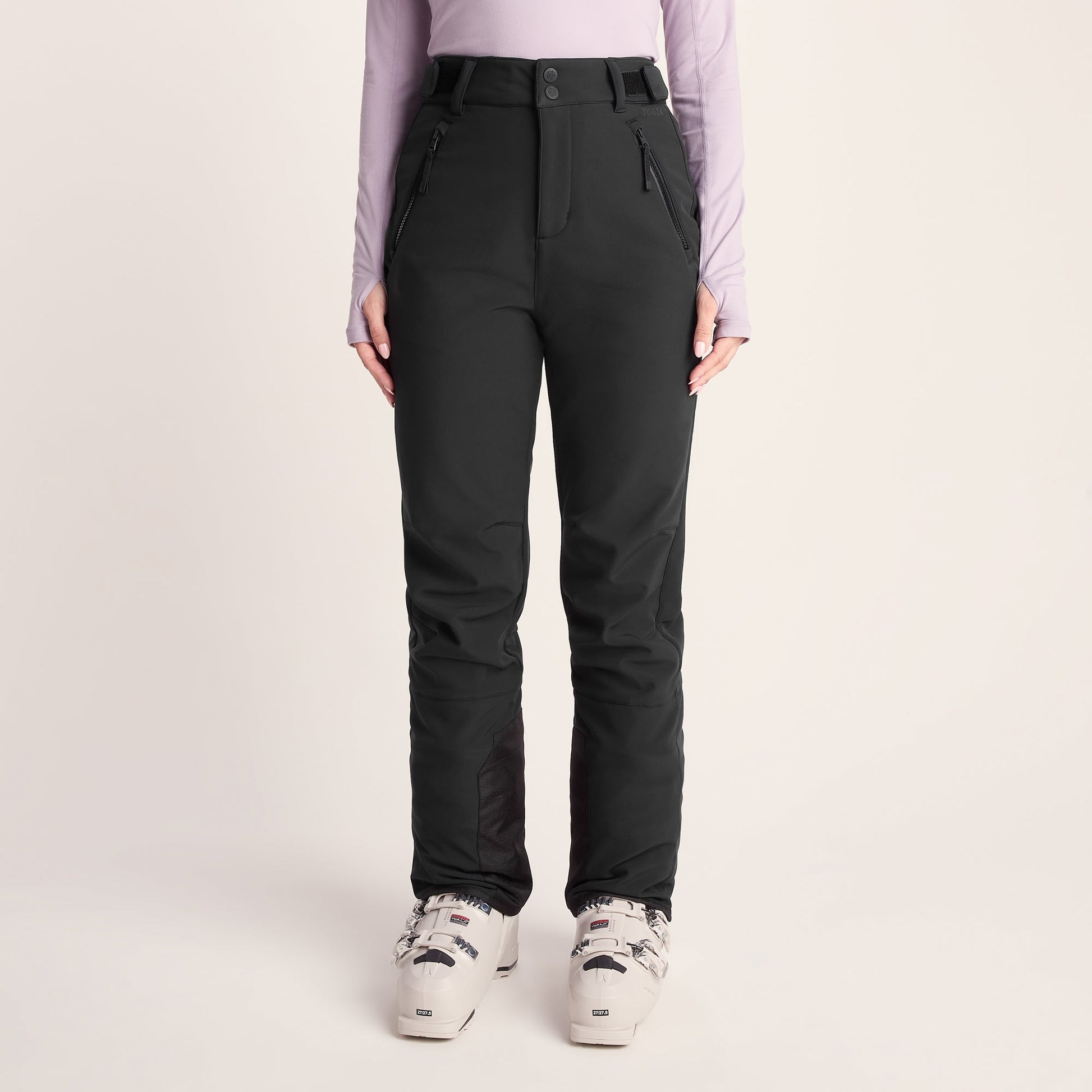 Annecy Womens Softshell Salopettes - Black
