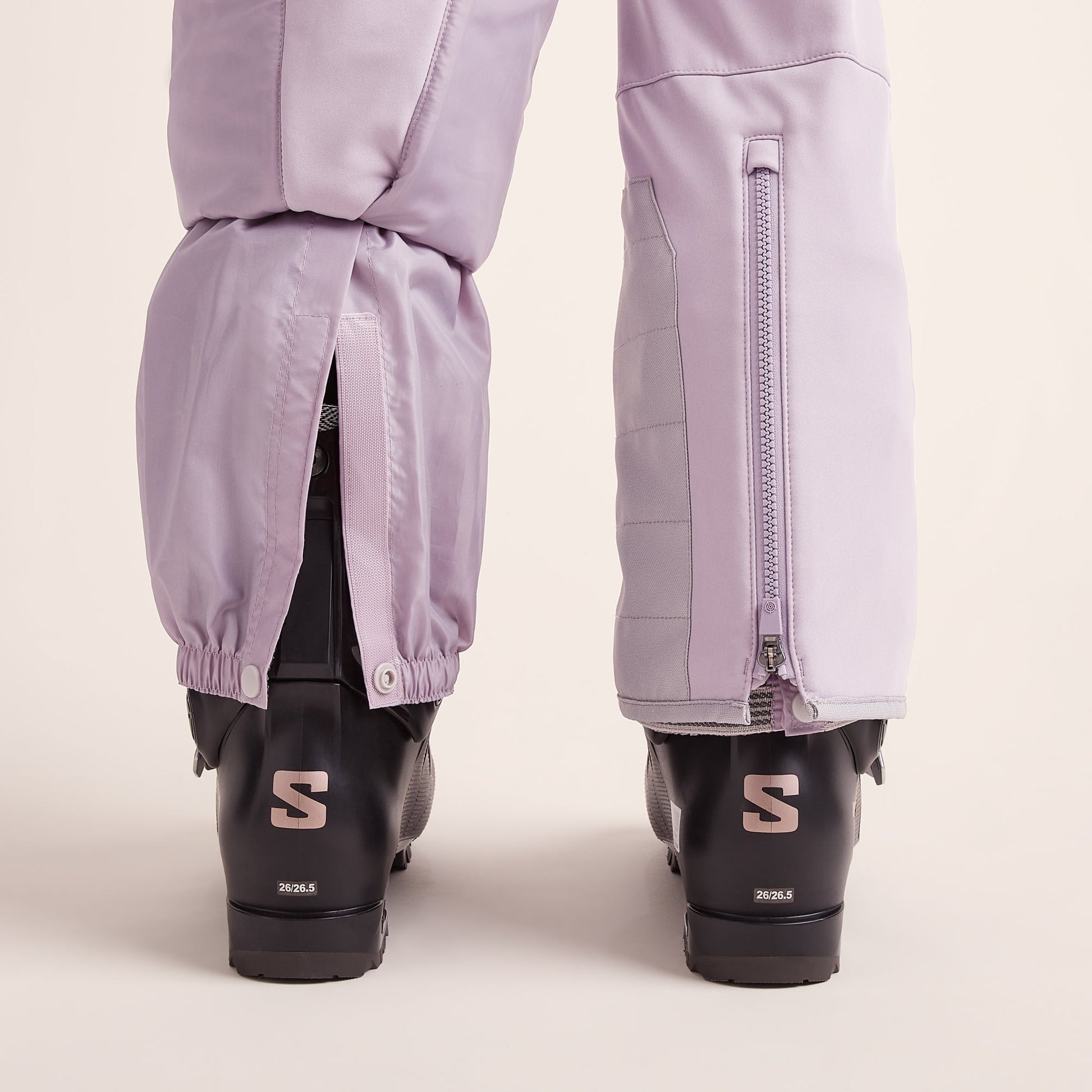 Annecy Womens Softshell Salopettes - Lavender Grey