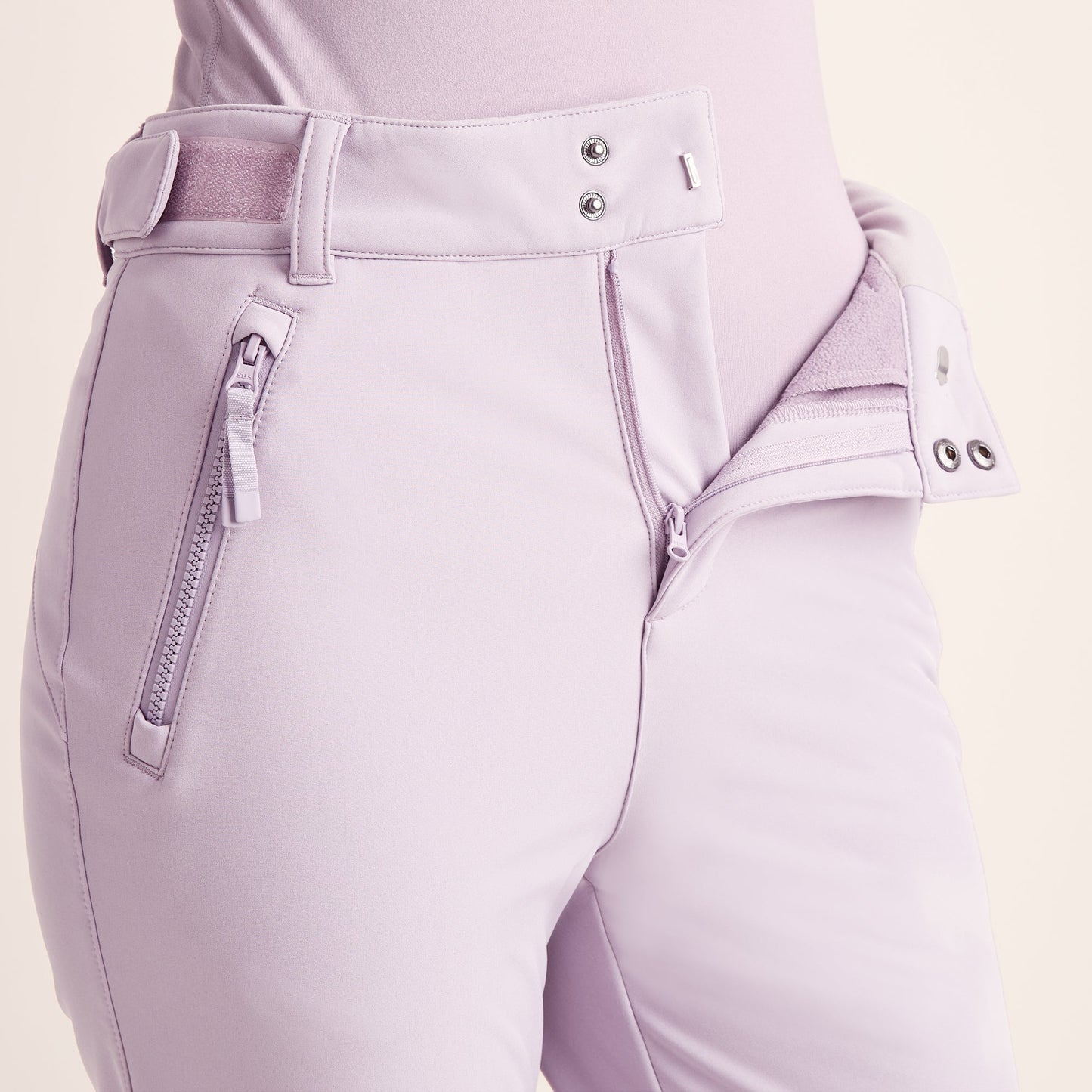Annecy Womens Softshell Salopettes - Lavender Grey