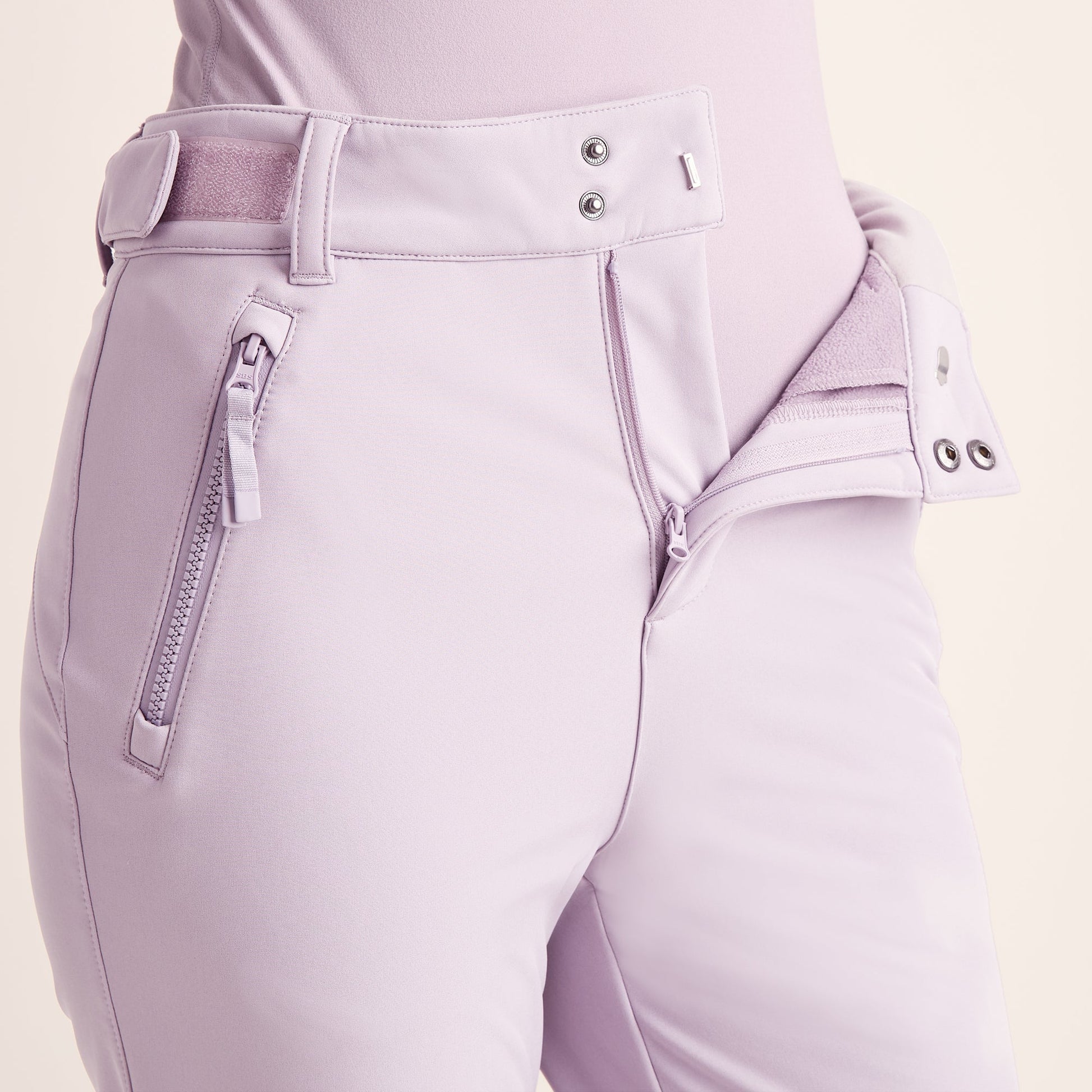 Annecy Womens Softshell Salopettes - Lavender Grey
