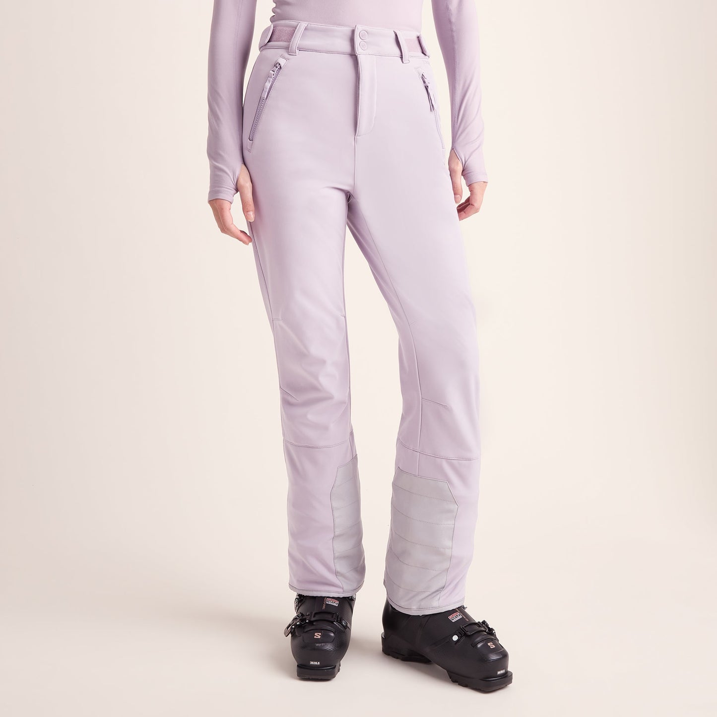 Annecy Womens Softshell Salopettes - Lavender Grey