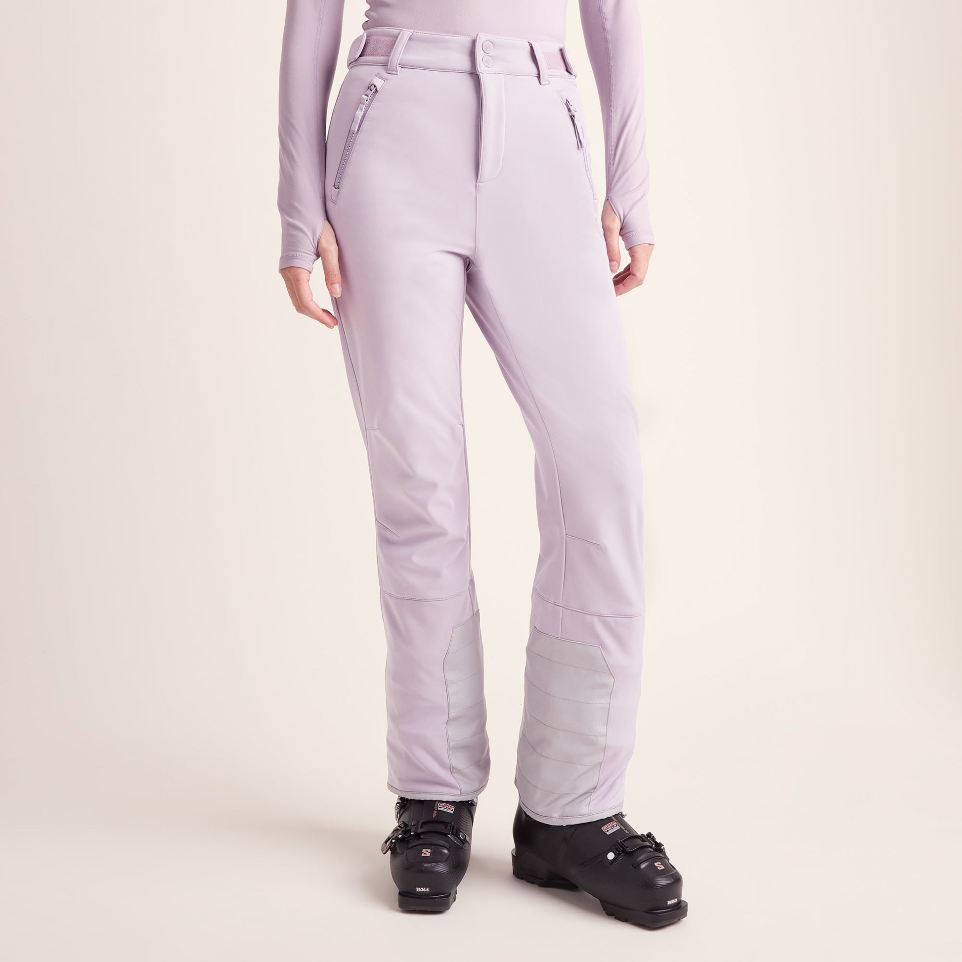 Annecy Womens Softshell Salopettes - Lavender Grey