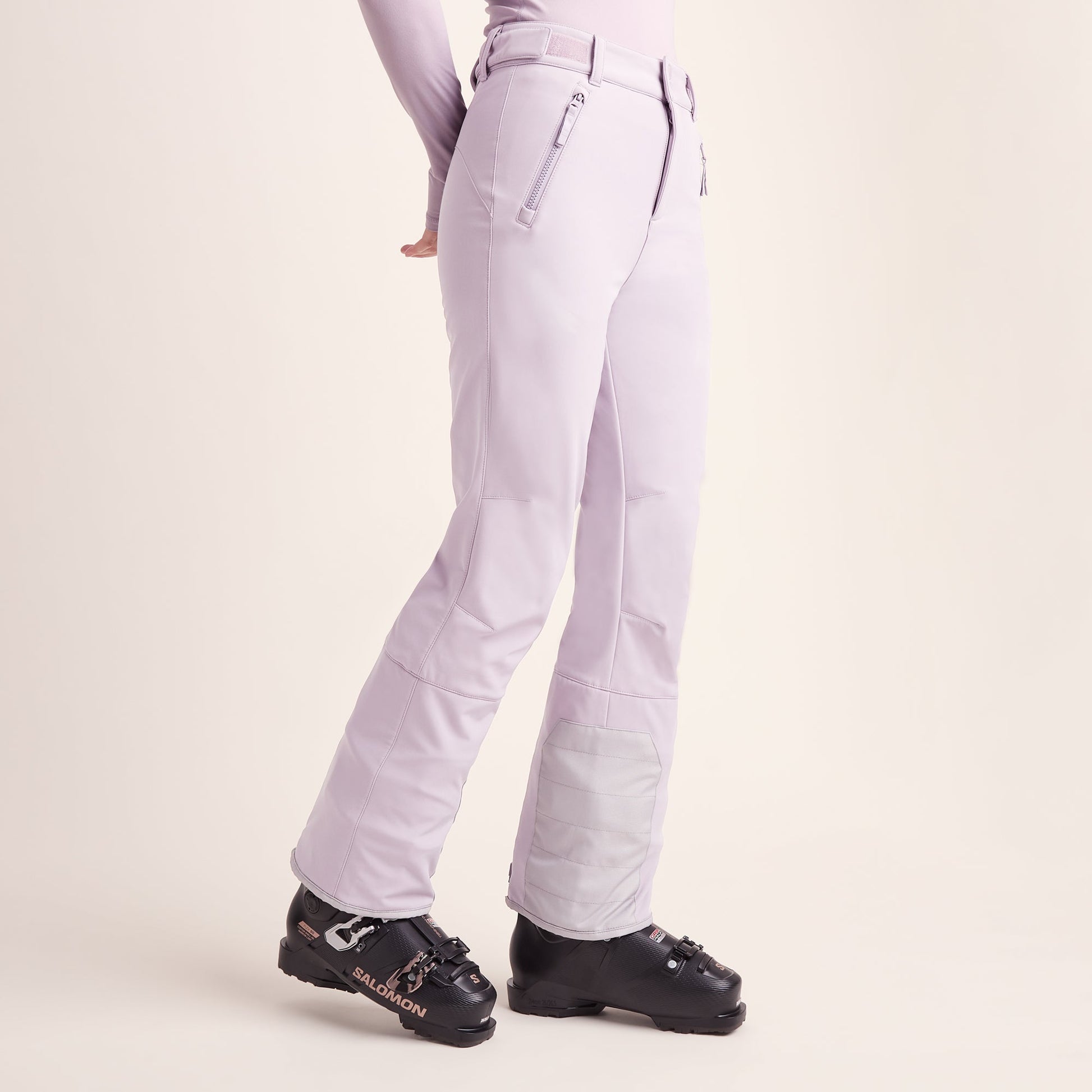 Annecy Womens Softshell Salopettes - Lavender Grey