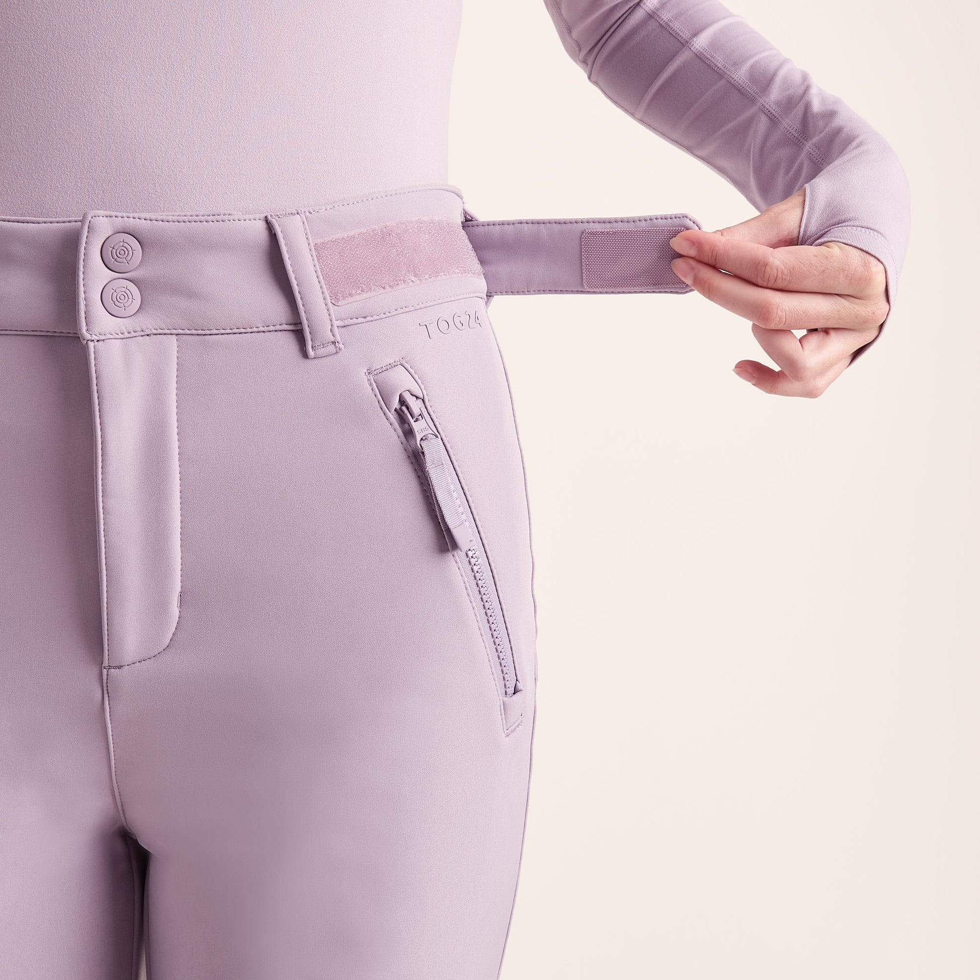 Annecy Womens Softshell Salopettes - Lavender Grey